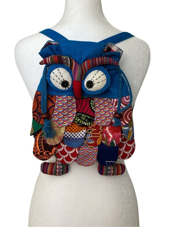 Handmade Handbags - Handmade Baroque Artisan Owl Boho Mini Backpack